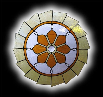 Round Stained Glass Meditation Window