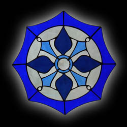 Stained Glass Tulip Mandala Window Stained Glass Tulip Mandala Window