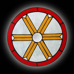 Stained Glass Healing Wheel Window Stained Glass Healing Wheel Window