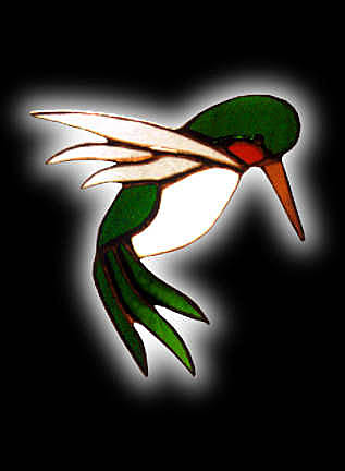 stained glass Hummingbird suncatcher