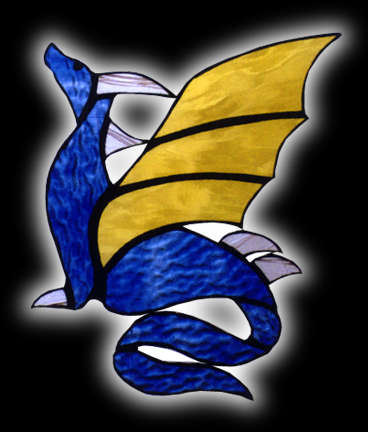 stained glass Dragon suncatcher