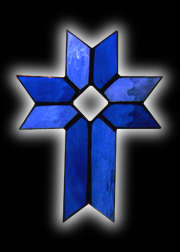 stained glass Cross suncatcher