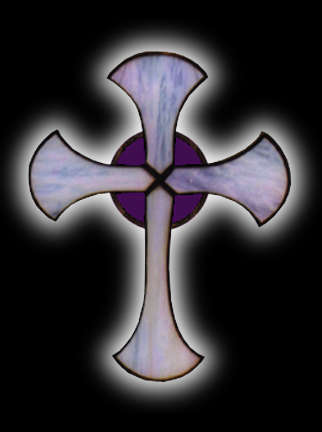 stained glass Celtic Christian Cross suncatcher